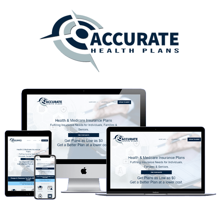 Accurate Health Plans is our most recent new launch. Insurance Agency Websites that are Accurate, Fast and Reliable to help the customer get the right Insurance.